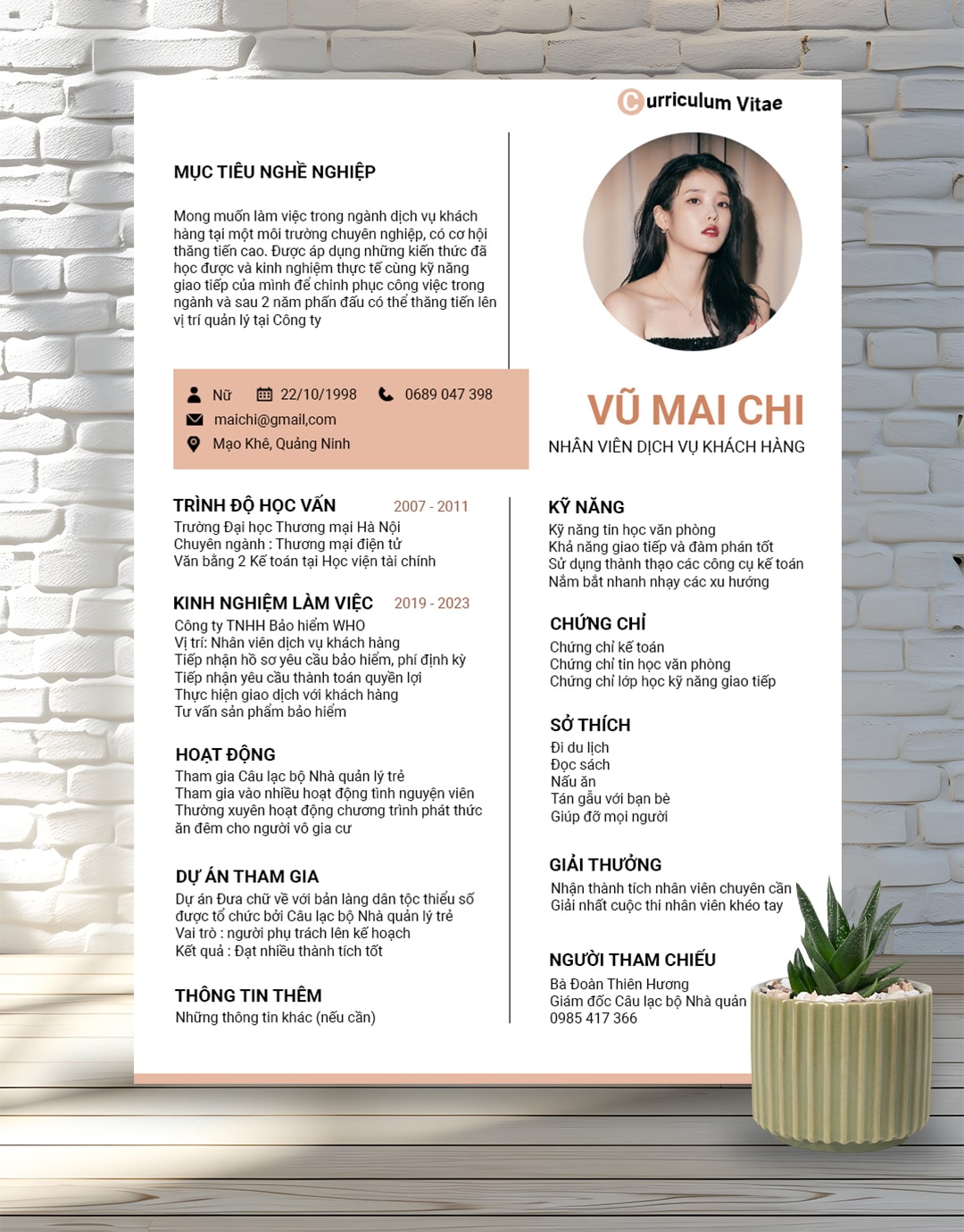 mẫu cv