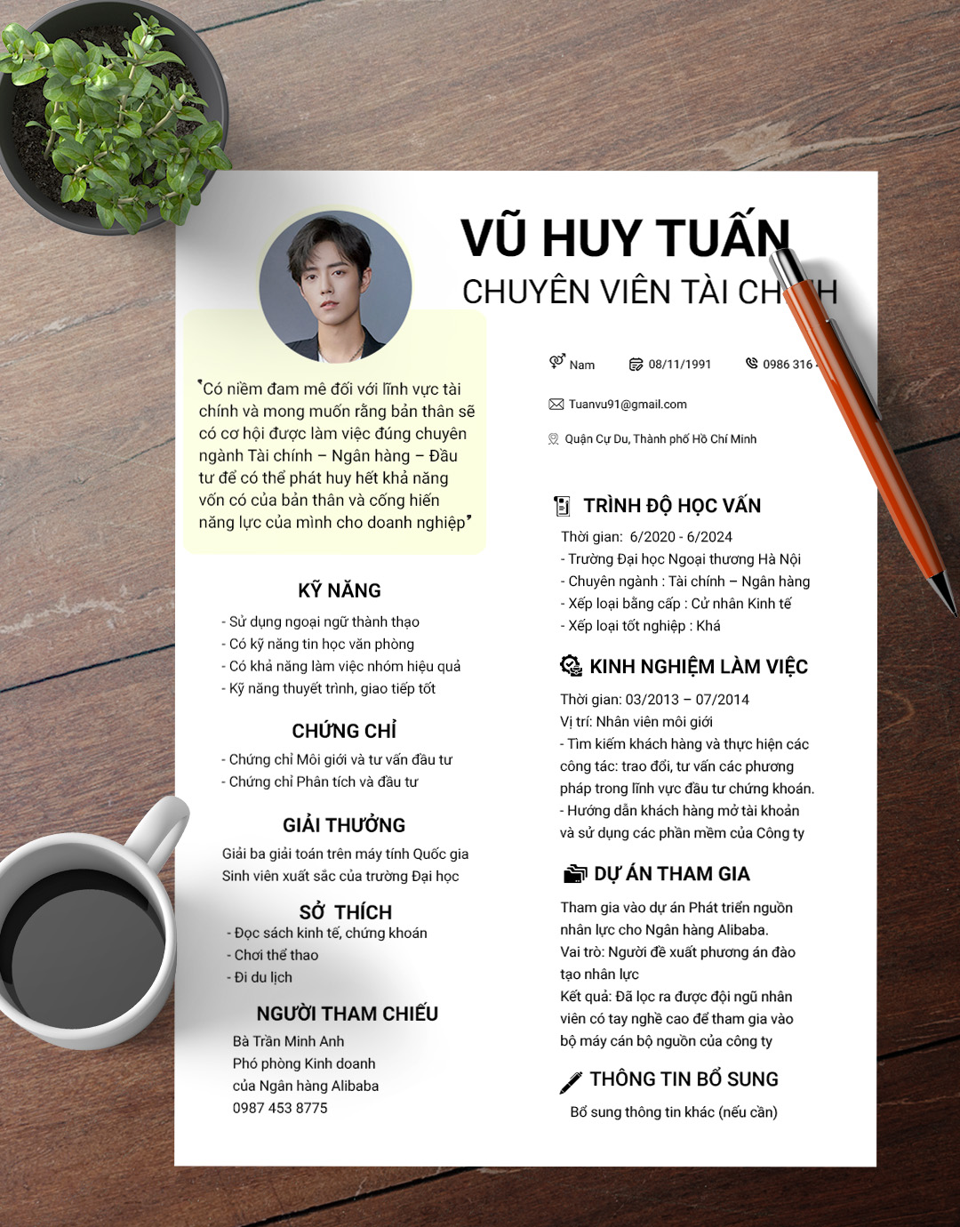 mẫu cv