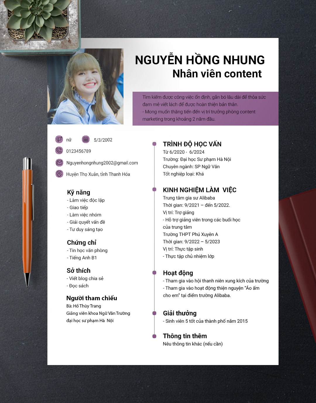 mẫu cv
