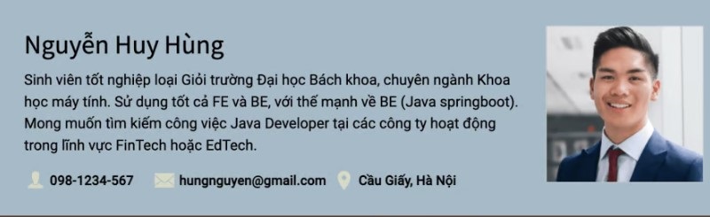 Tuyên bố cá nhân trong CV