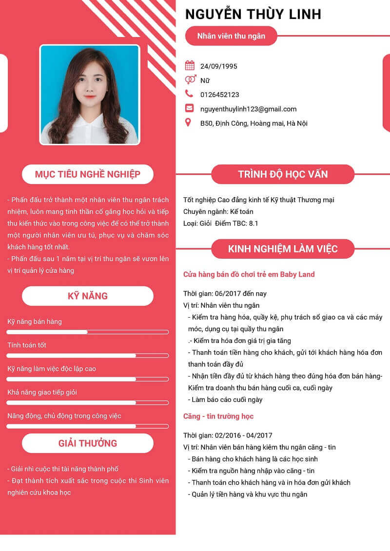 Hướng dẫn viết CV xin việc thu ngân hiệu quả