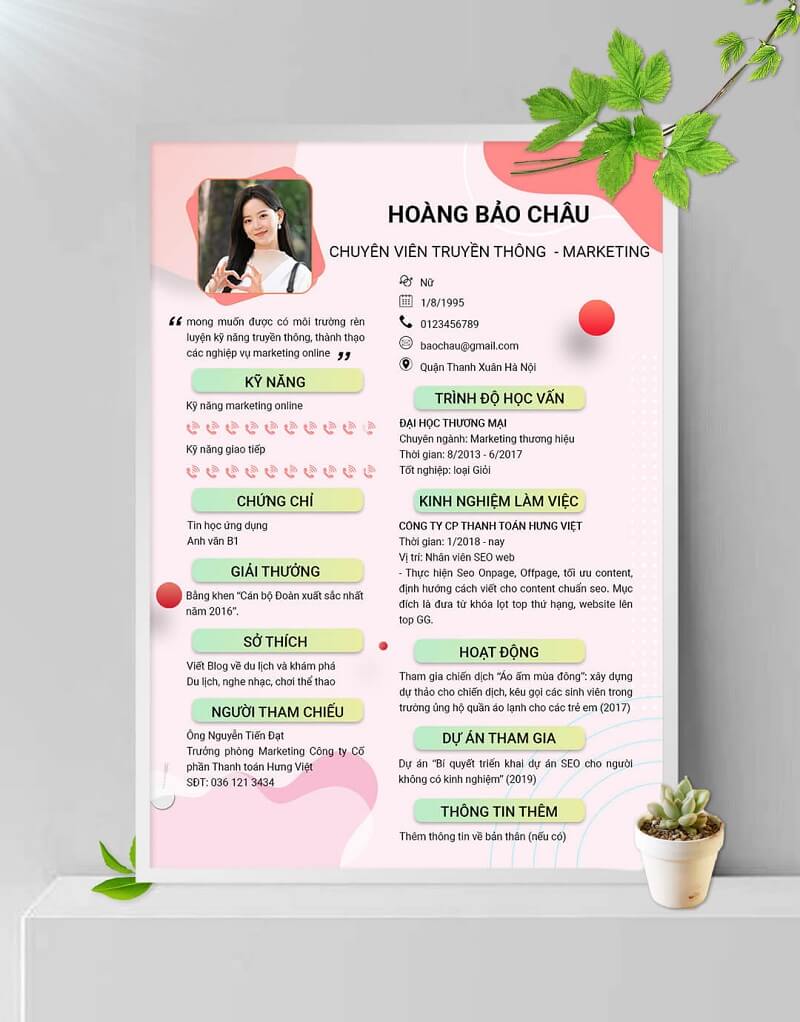 Tạo CV truyền thông có độ dài hợp lý