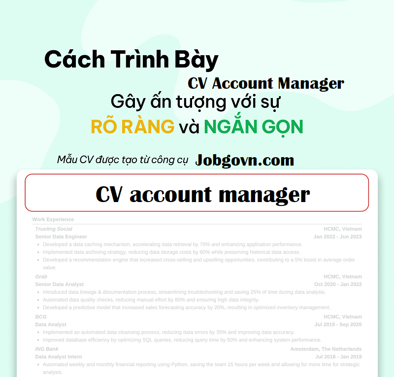 Tạo CV account manager