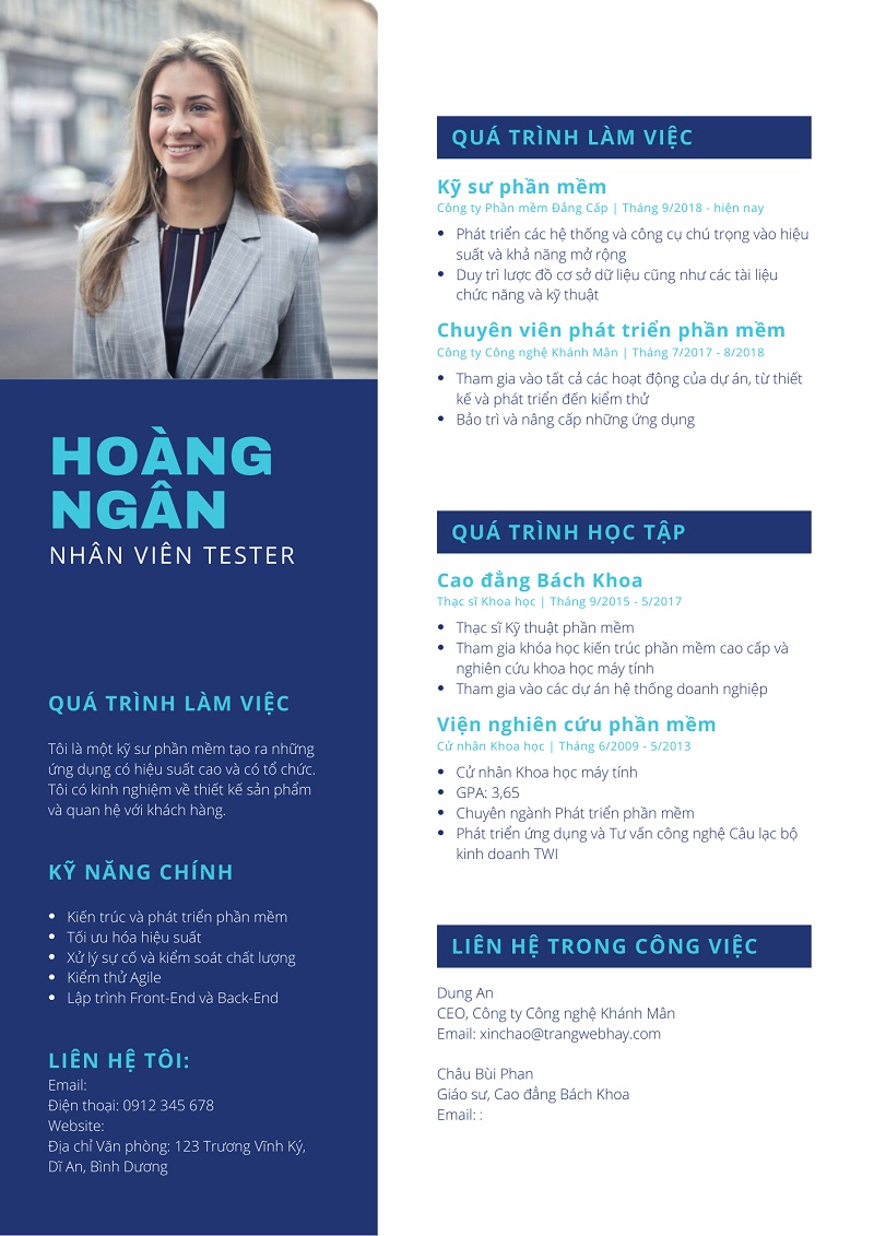 CV tester đẹp mẫu 3